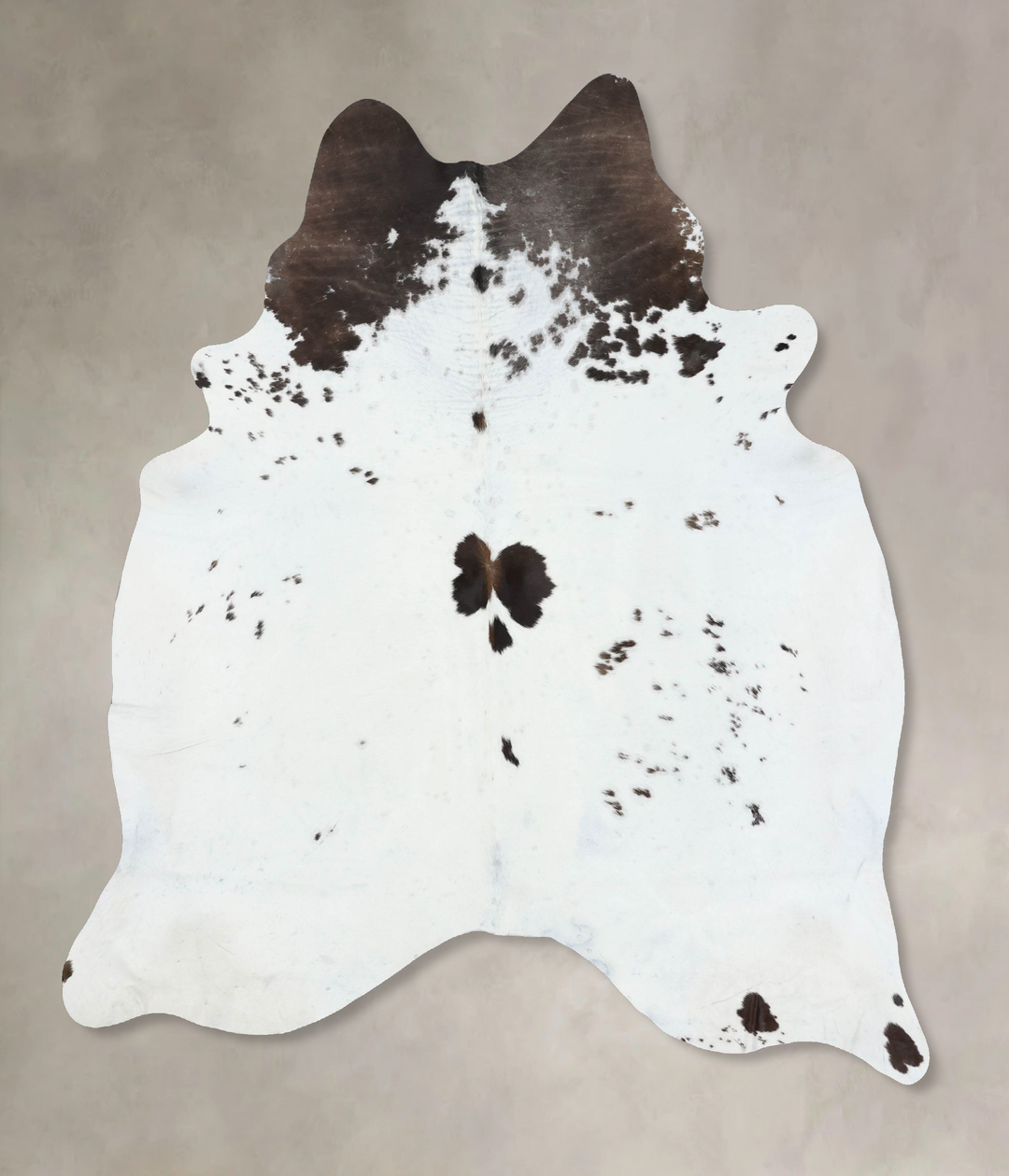 Chocolate and White XX-Large Brazilian Cowhide Rug 8'1"H x 6'7"W #B170
