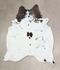 Chocolate and White XX-Large Brazilian Cowhide Rug 8'1
