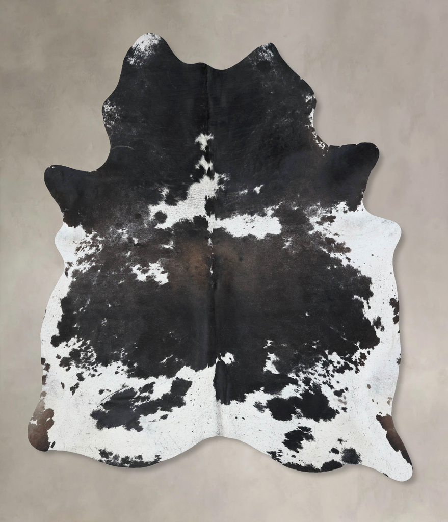 Chocolate and White X-Large Brazilian Cowhide Rug 7'8"H x 5'10"W #B17062 by Hudson Hides