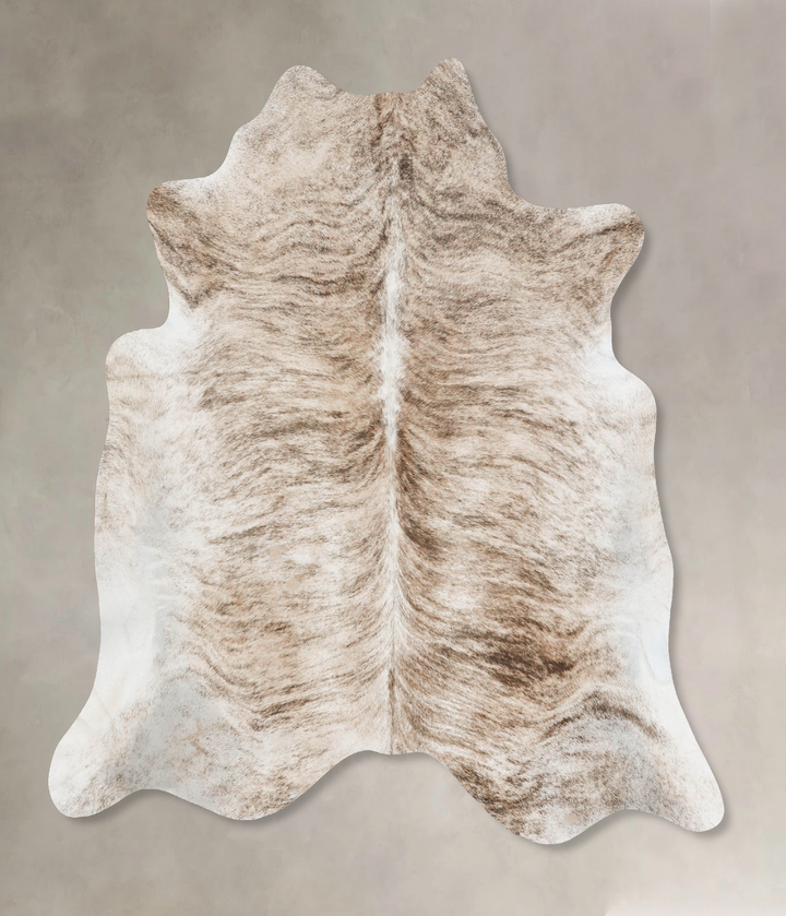 Light Brindle X-Large Brazilian Cowhide Rug 7'2"H x 6'11"W #B17063 by Hudson Hides