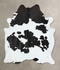 Black and White X-Large Brazilian Cowhide Rug 7'8