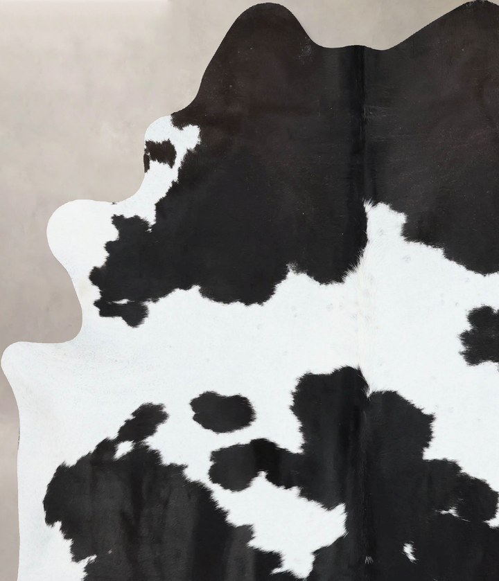 Black and White X-Large Brazilian Cowhide Rug 7'8"H x 6'6"W #B17065 by Hudson Hides