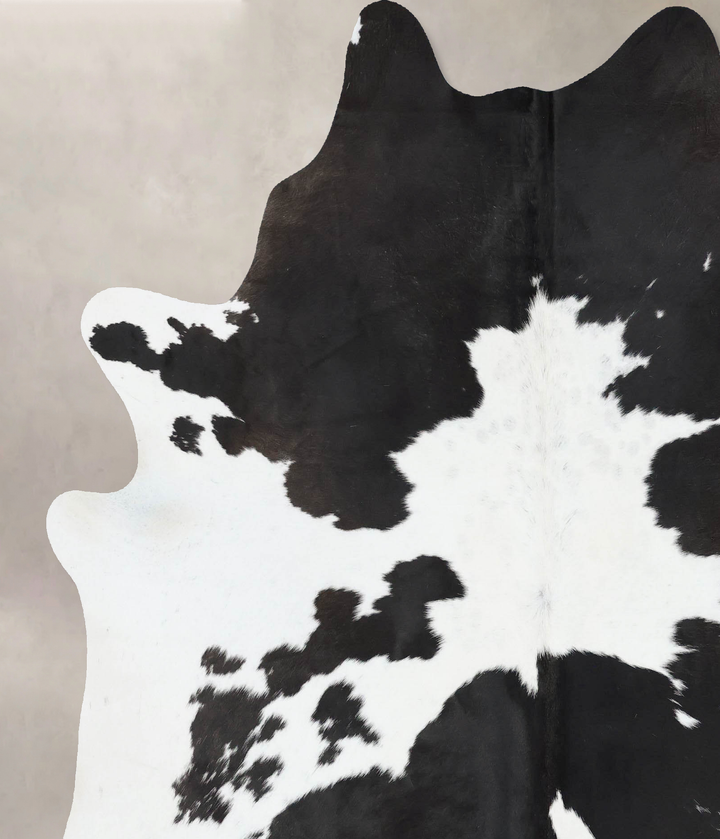 Black and White X-Large Brazilian Cowhide Rug 7'8"H x 6'4"W #B17074 by Hudson Hides