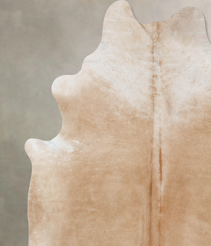 Beige XX-Large Brazilian Cowhide Rug 8'7"H x 7'6"W #B17075 by Hudson Hides