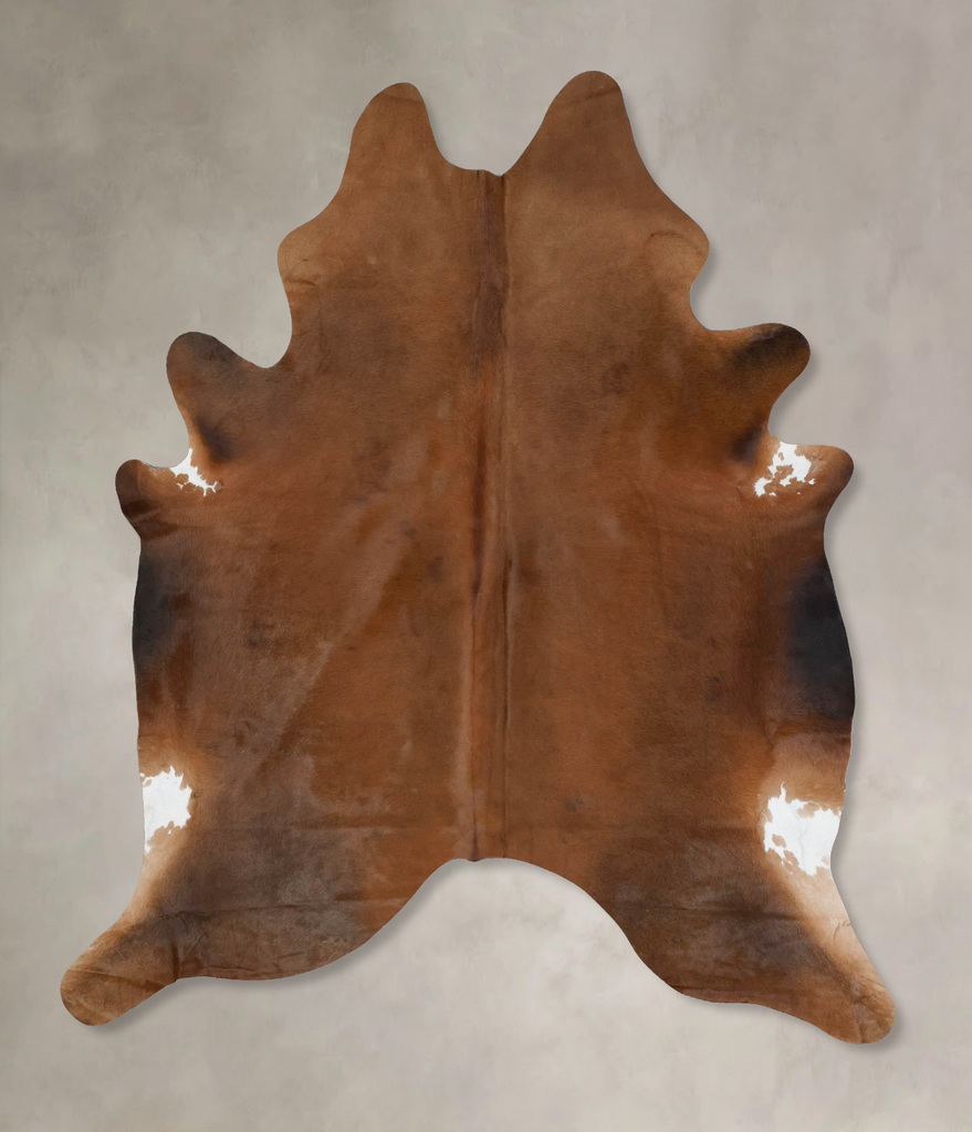 Solid Brown XX-Large Brazilian Cowhide Rug 8'9"H x 6'8"W #B17080 by Hudson Hides