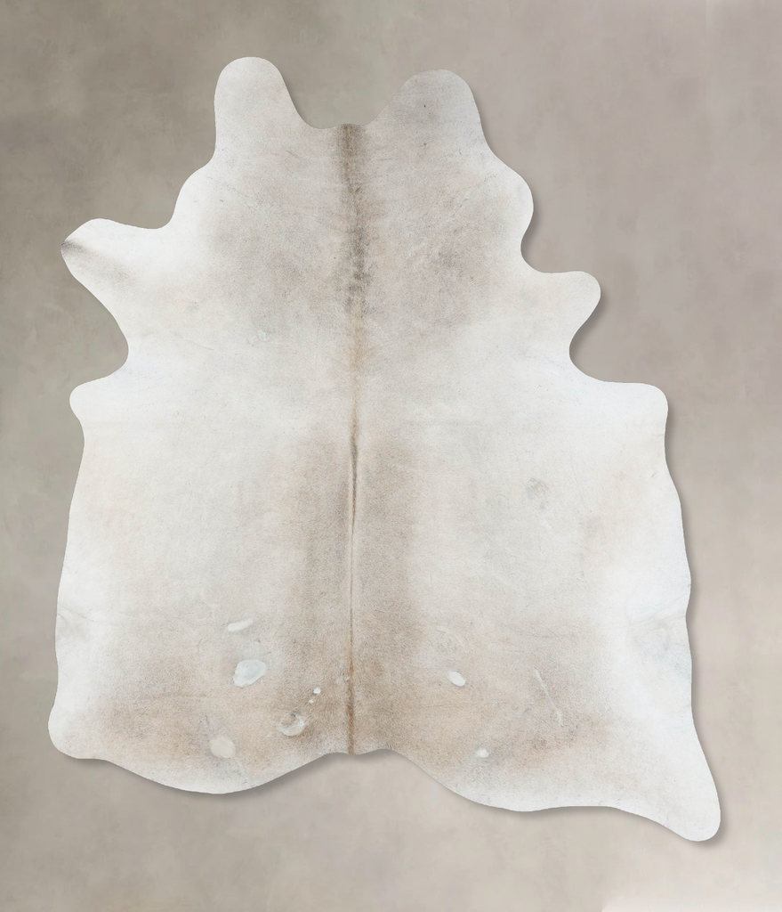 Ivory with Beige XX-Large Brazilian Cowhide Rug 8'11"H x 6'8"W #B17088 by Hudson Hides