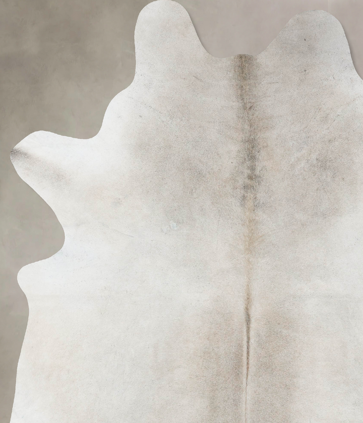 Ivory with Beige XX-Large Brazilian Cowhide Rug 8'11"H x 6'8"W #B17088 by Hudson Hides