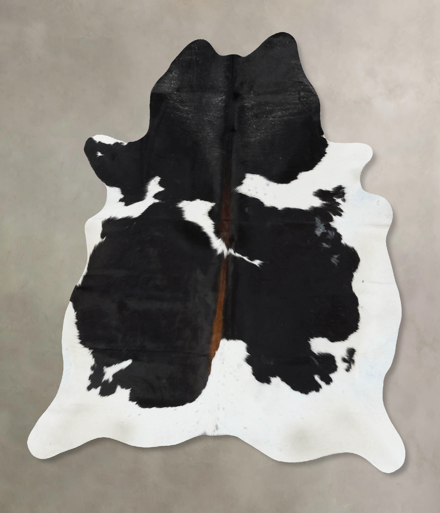 Black and White Large Brazilian Cowhide Rug 6'9"H x 5'2"W #B17093 by Hudson Hides