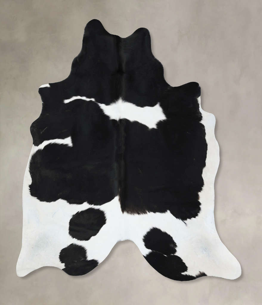 Black and White X-Large Brazilian Cowhide Rug 6'9"H x 6'3"W #B17102 by Hudson Hides