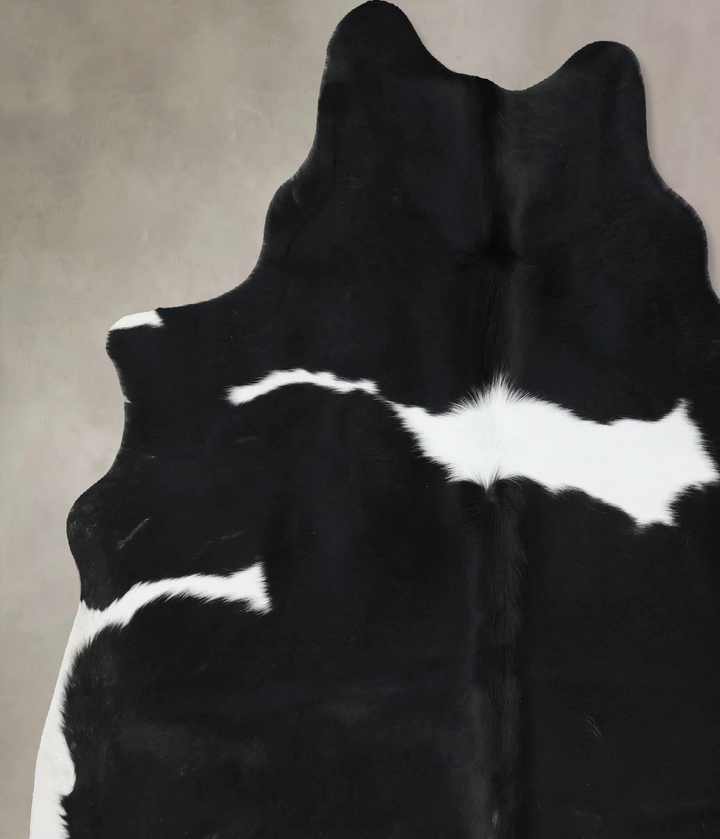 Black and White X-Large Brazilian Cowhide Rug 6'9"H x 6'3"W #B17102 by Hudson Hides