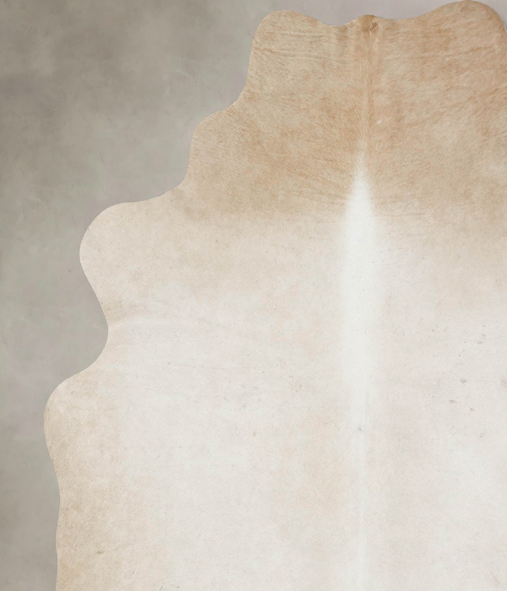Grey with Beige Large Brazilian Cowhide Rug 7'2"H x 5'7"W #B17108 by Hudson Hides