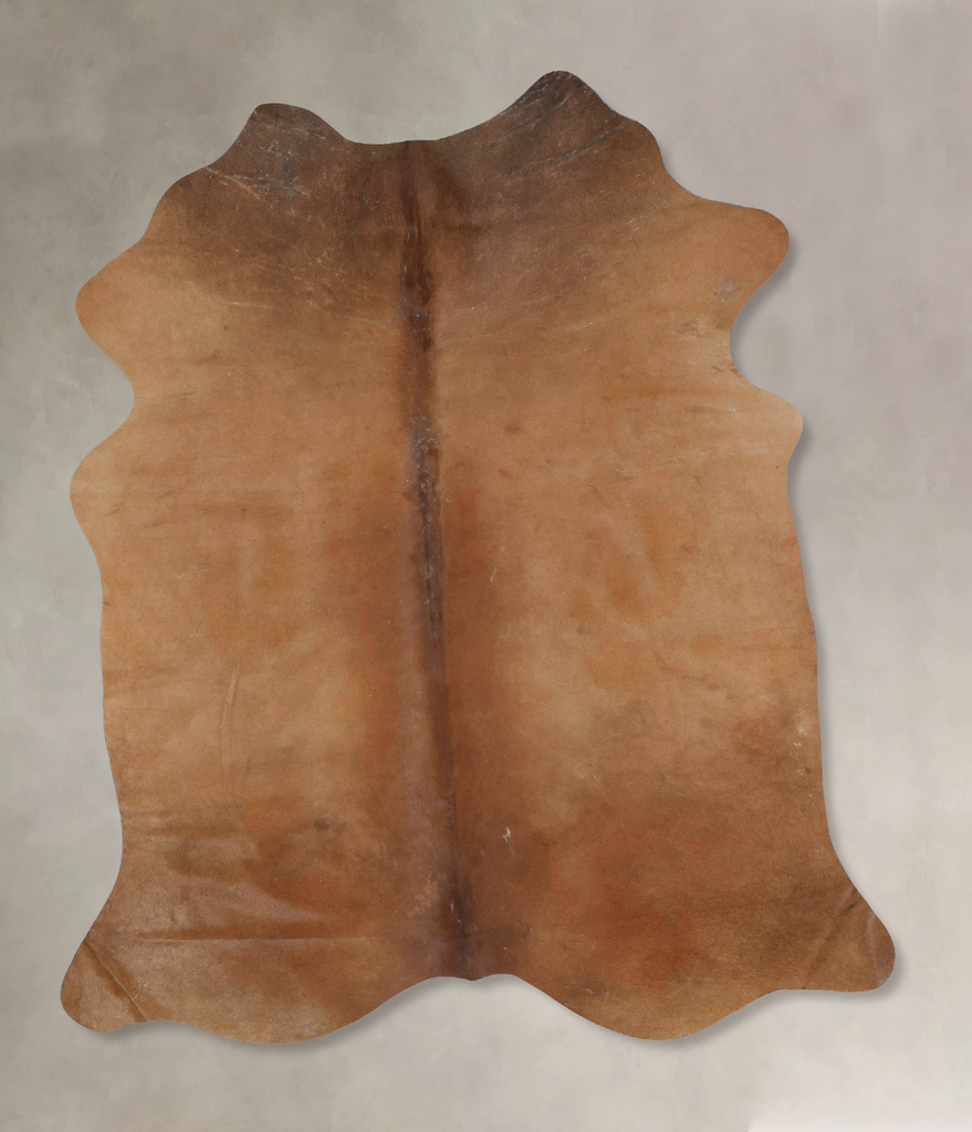 Solid Brown X-Large Brazilian Cowhide Rug 7'0"H x 5'10"W #B17111 by Hudson Hides