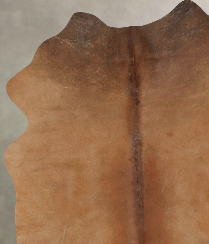 Solid Brown X-Large Brazilian Cowhide Rug 7'0"H x 5'10"W #B17111 by Hudson Hides