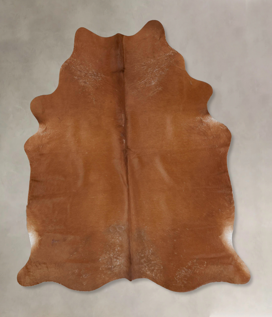Solid Brown X-Large Brazilian Cowhide Rug 7'4"H x 5'11"W #B17113 by Hudson Hides