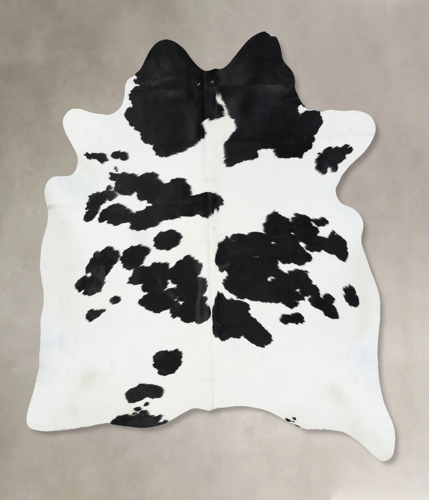 Black and White XX-Large Brazilian Cowhide Rug 7'11"H x 6'9"W #B17115 by Hudson Hides