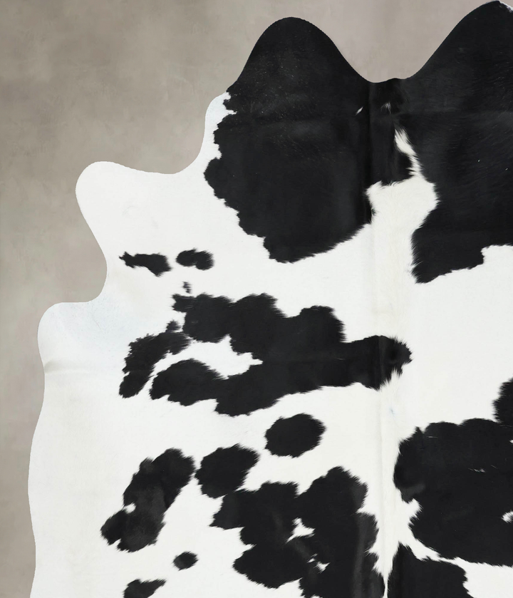Black and White XX-Large Brazilian Cowhide Rug 7'11"H x 6'9"W #B17115 by Hudson Hides