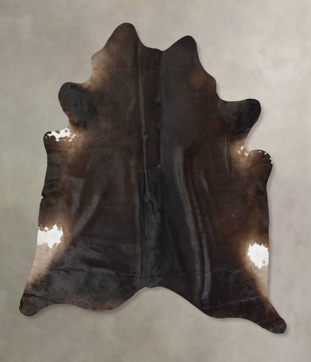 Chocolate XX-Large Brazilian Cowhide Rug 8'0"H x 7'1"W #B17116 by Huds