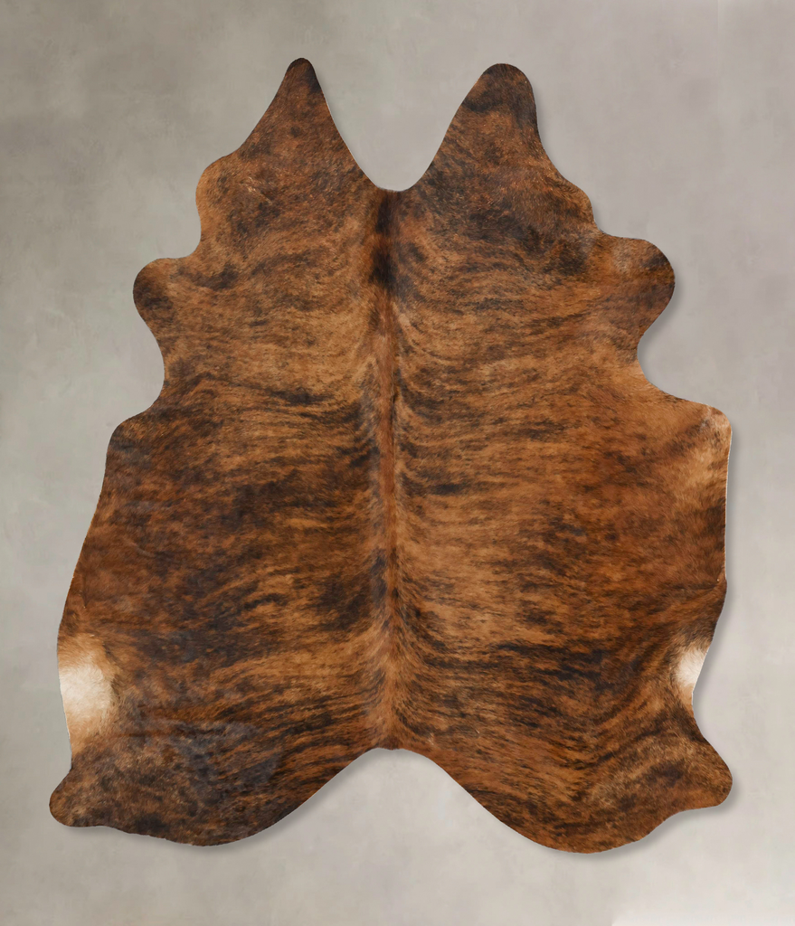 Medium Brindle X-Large Brazilian Cowhide Rug 7'1"H x 5'9"W #B17123 by Hudson Hides