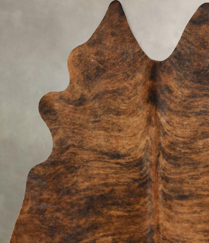Medium Brindle X-Large Brazilian Cowhide Rug 7'1"H x 5'9"W #B17123 by Hudson Hides