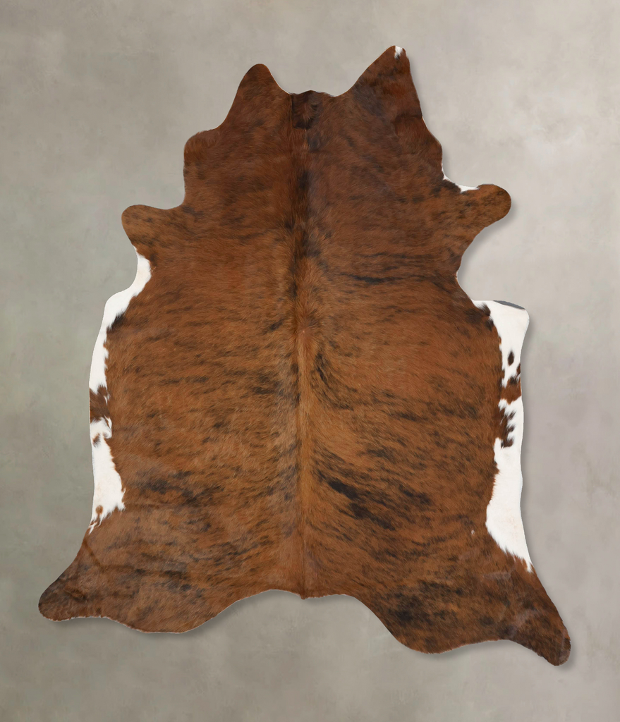 Medium Brindle X-Large Brazilian Cowhide Rug 7'4"H x 6'5"W #B17127 by Hudson Hides