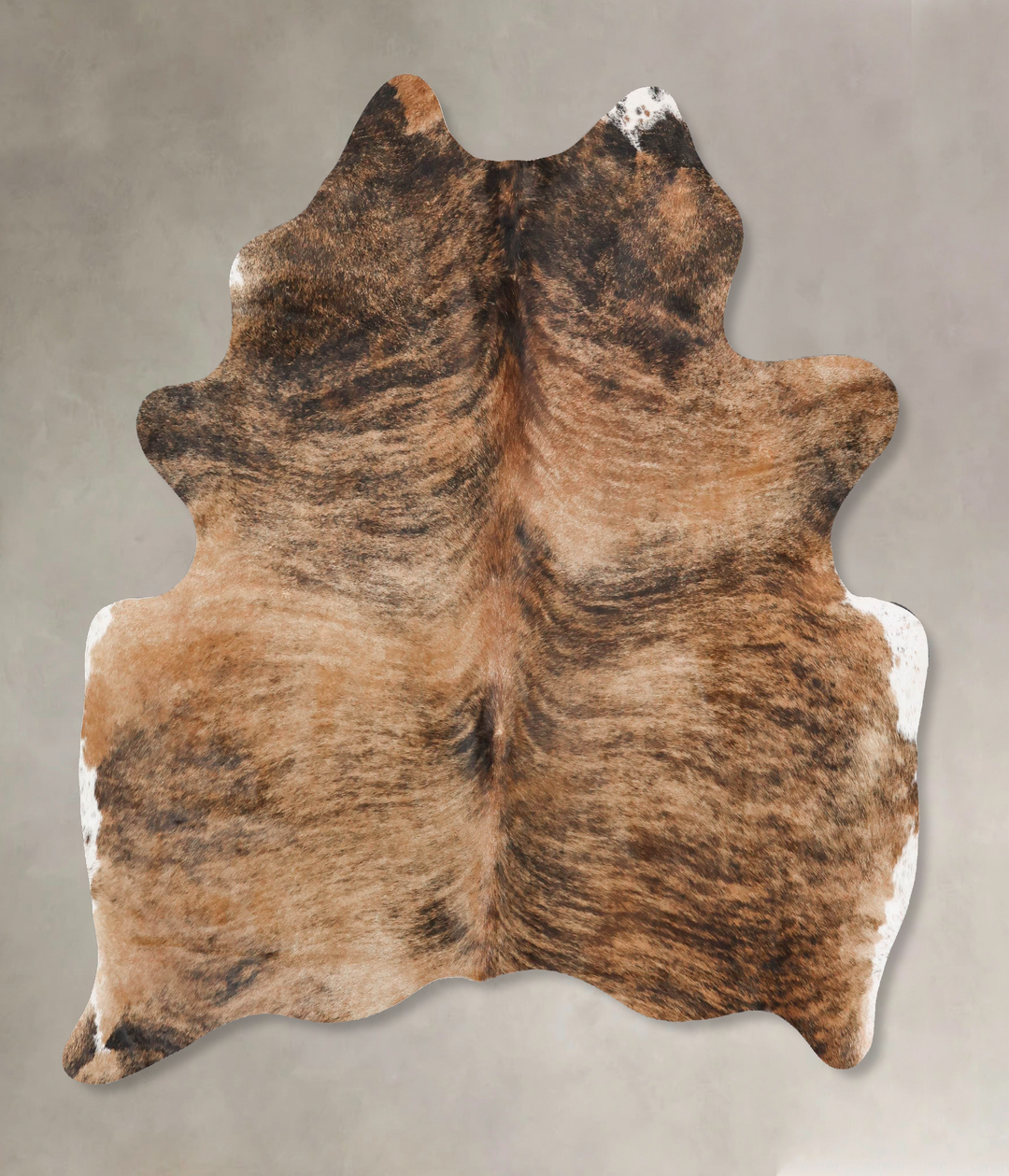 Light Brindle Large Brazilian Cowhide Rug 6'4"H x 5'10"W #B17129 by Hu
