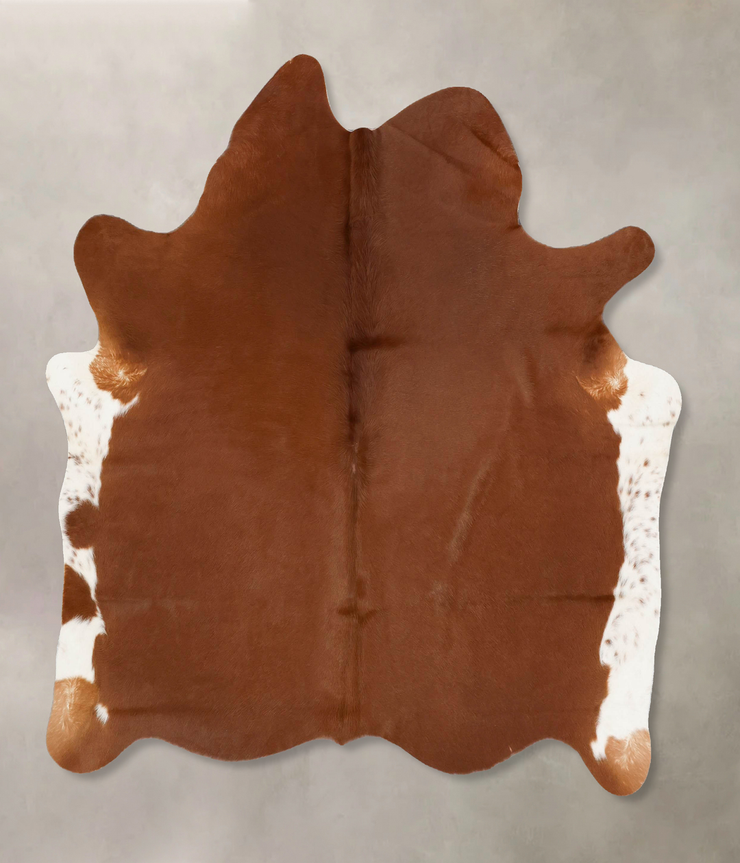 Brown and White Regular Large Brazilian Cowhide Rug 5'11"H x 5'7"W #B1