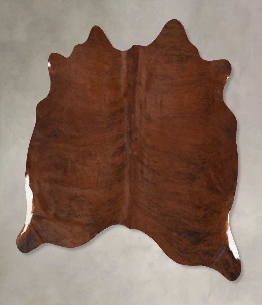Medium Brindle Large Brazilian Cowhide Rug 5'1"H x 6'0"W #B17132 by Hudson Hides