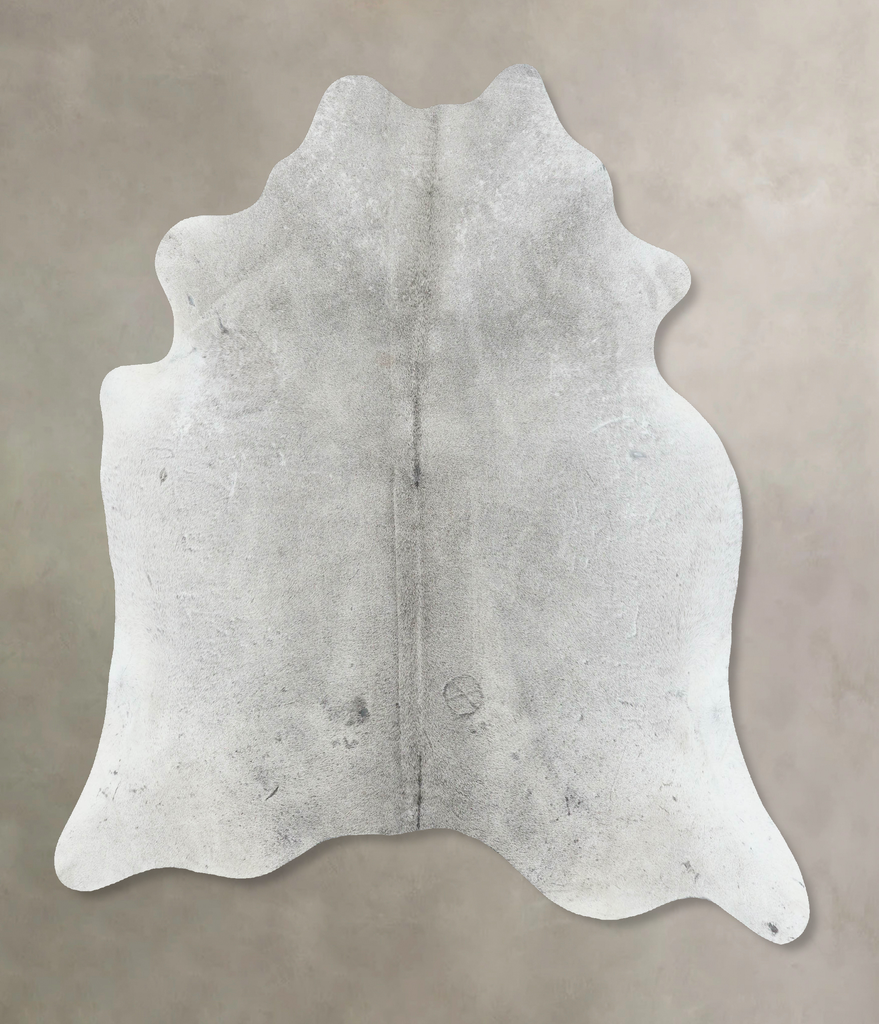 Medium Grey X-Large Brazilian Cowhide Rug 7'2"H x 6'5"W #B17135 by Hudson Hides