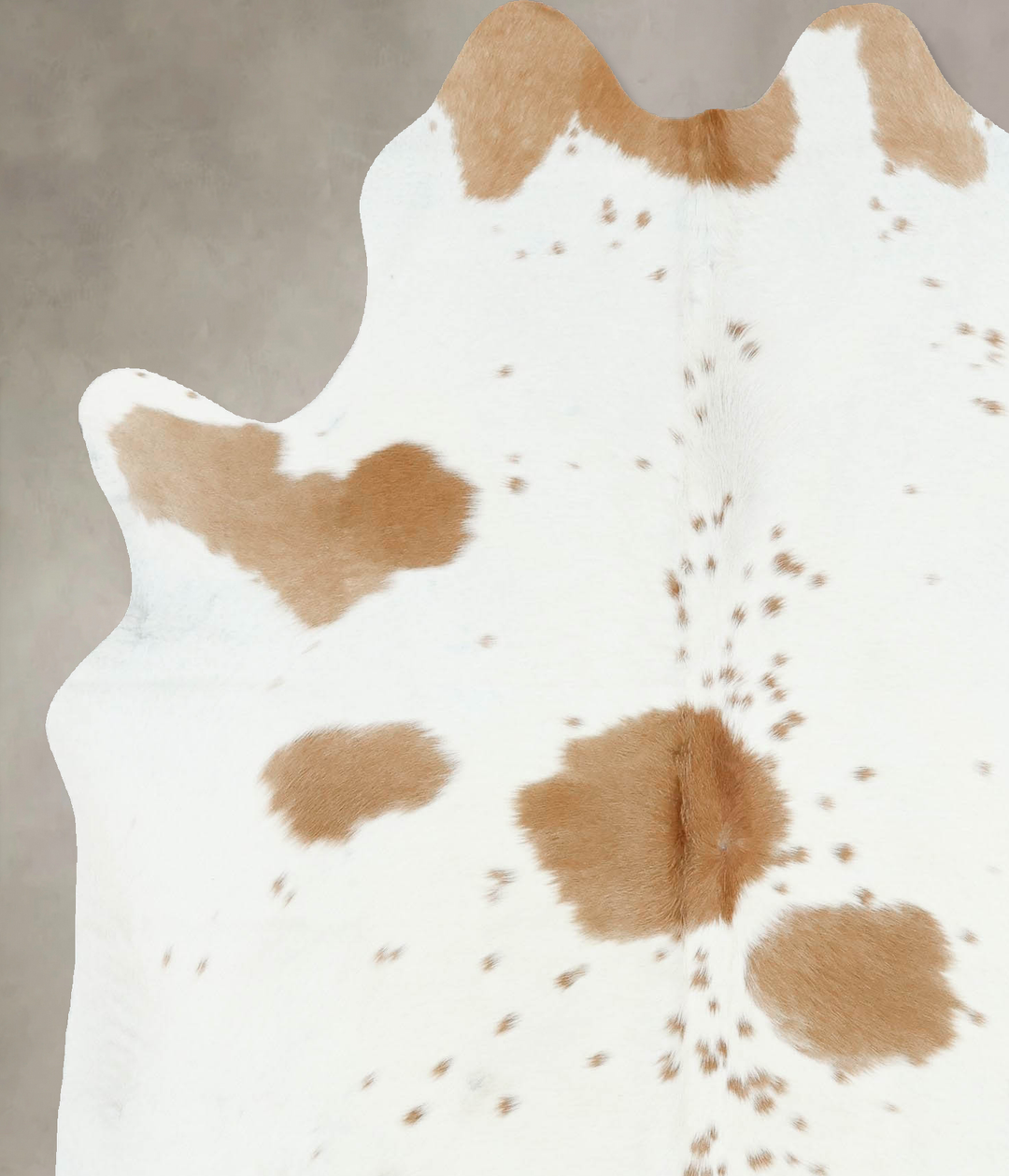 Beige and White X-Large Brazilian Cowhide Rug 7'1"H x 5'10"W #B17137 b