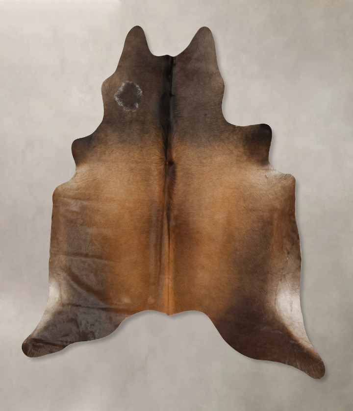 Chocolate X-Large Brazilian Cowhide Rug 7'2"H x 6'6"W #B17141 by Hudson Hides
