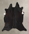 Solid Black X-Large Brazilian Cowhide Rug 7'1