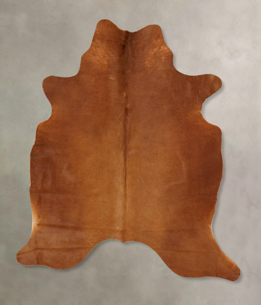 Solid Brown X-Large Brazilian Cowhide Rug 7'0"H x 6'2"W #B17145 by Hudson Hides