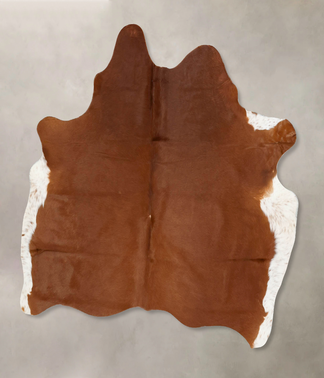 Brown and White Regular Large Brazilian Cowhide Rug 5'10"H x 5'6"W #B1