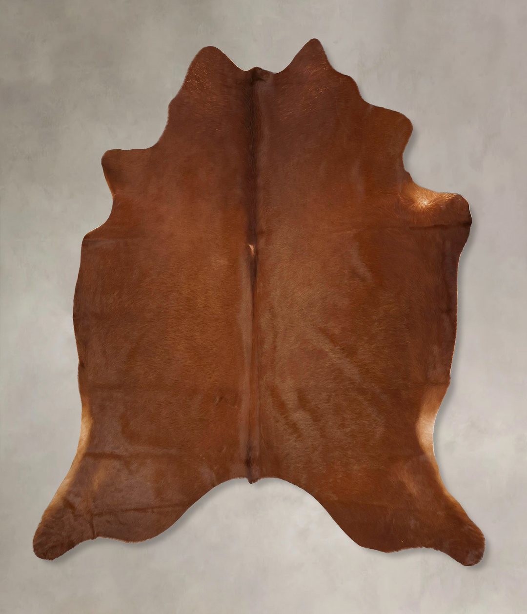Solid Brown X-Large Brazilian Cowhide Rug 6'8"H x 6'6"W #B17149 by Hud