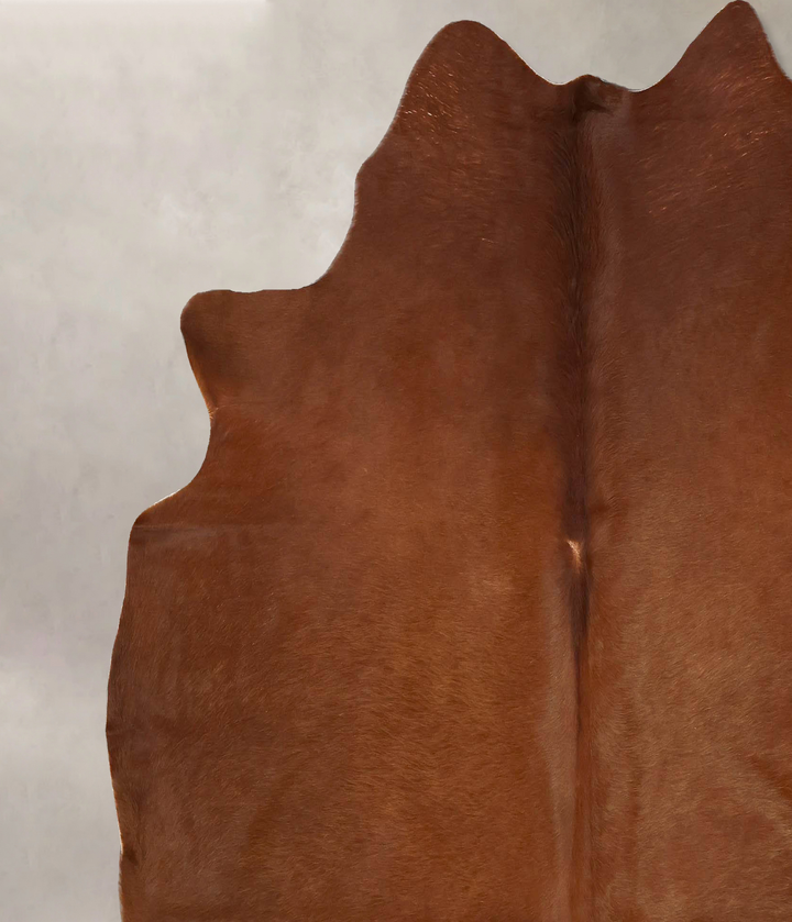 Solid Brown X-Large Brazilian Cowhide Rug 6'8"H x 6'6"W #B17149 by Hudson Hides