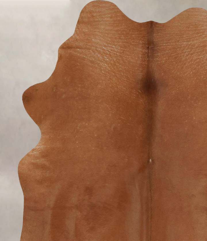 Solid Brown X-Large Brazilian Cowhide Rug 7'1"H x 5'8"W #B17152 by Hudson Hides