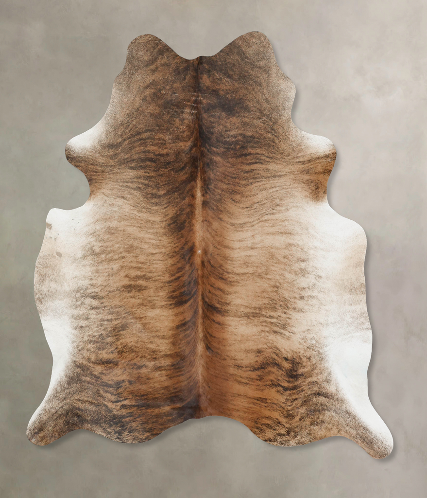 Light Brindle X-Large Brazilian Cowhide Rug 7'5"H x 6'3"W #B17158 by Hudson Hides