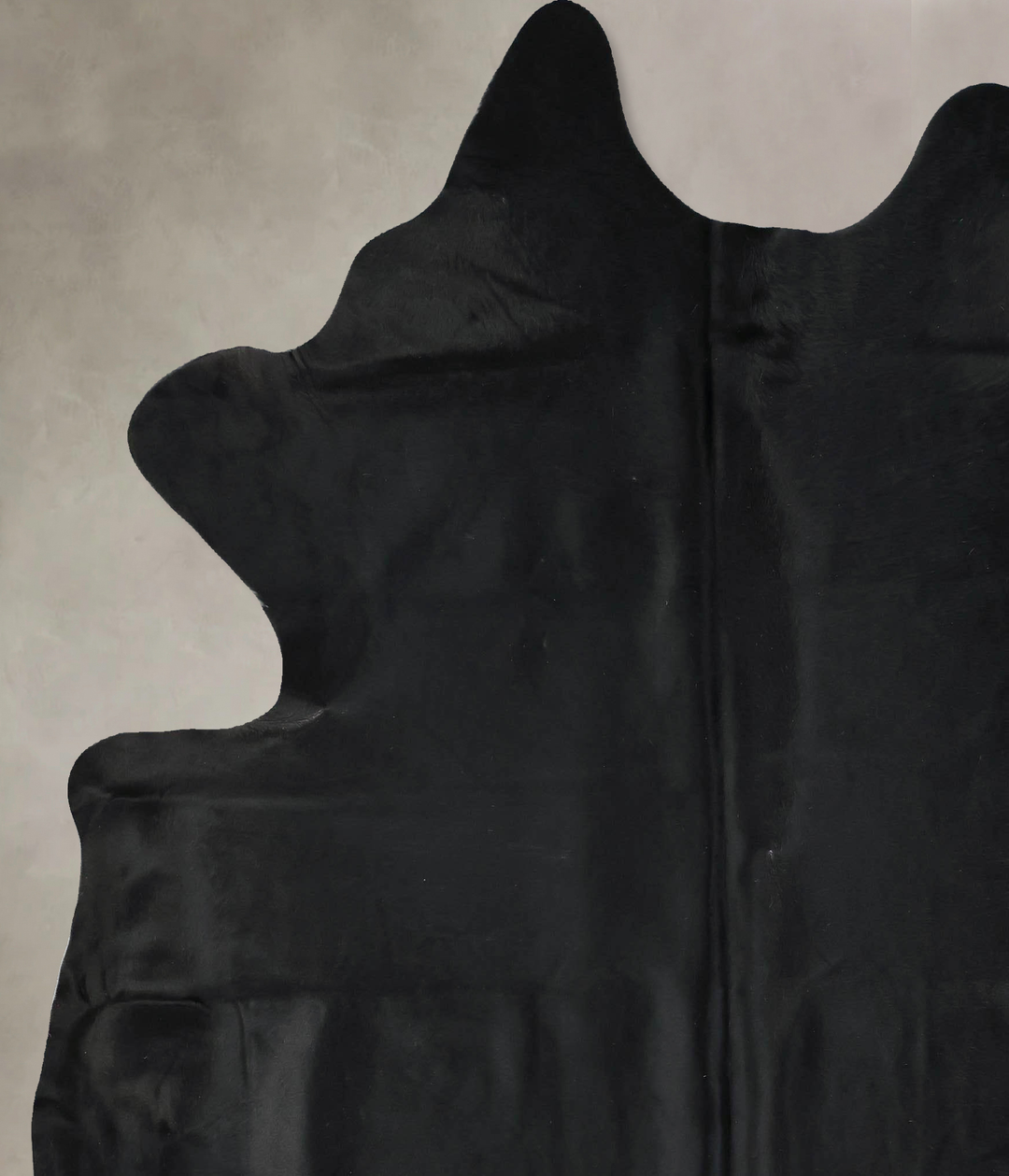 Solid Black XX-Large Brazilian Cowhide Rug 8'0"H x 6'10"W #B17160 by H