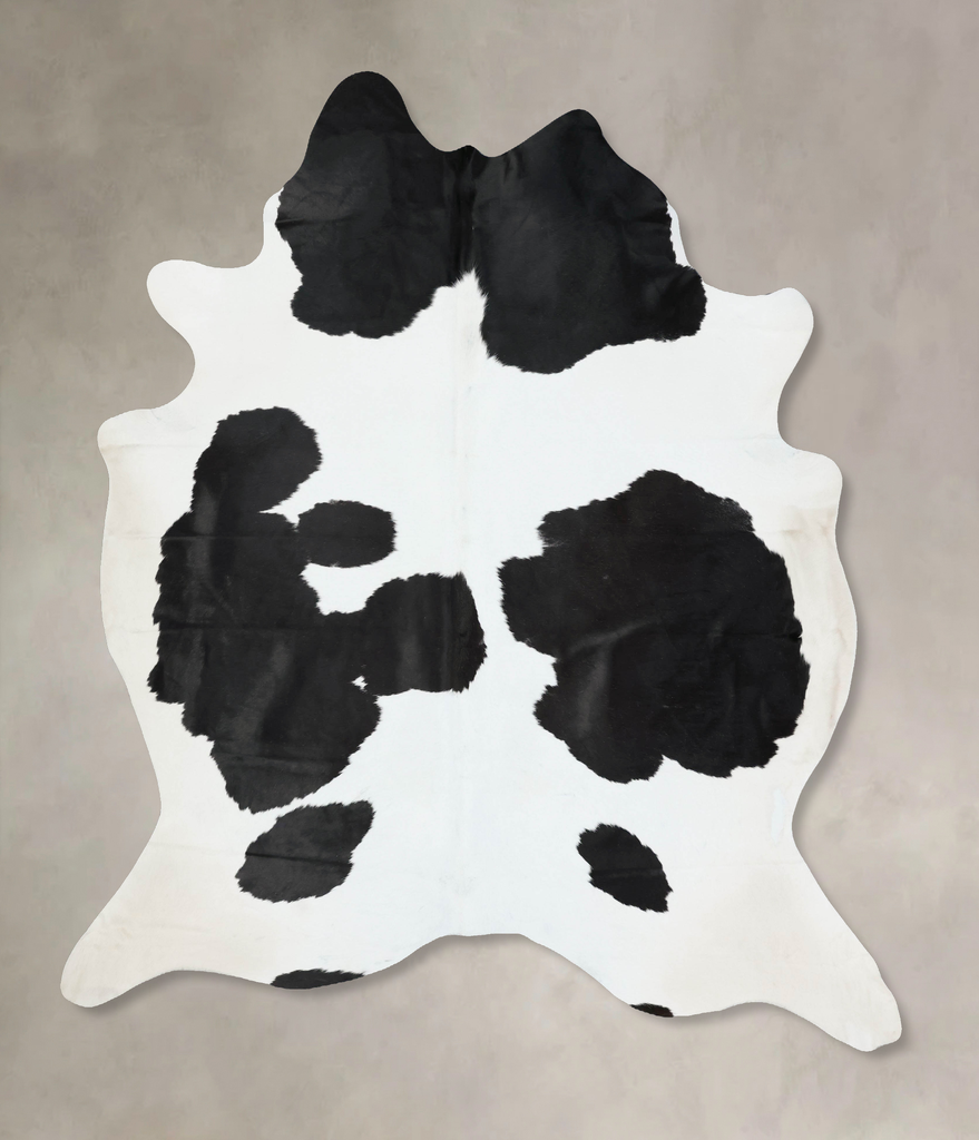 Black and White XX-Large Brazilian Cowhide Rug 9'0"H x 7'6"W #B17161 by Hudson Hides