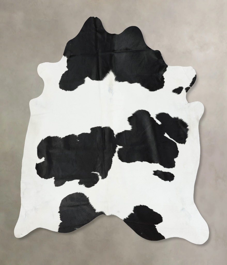Black and White XX-Large Brazilian Cowhide Rug 8'2"H x 7'5"W #B17168 by Hudson Hides