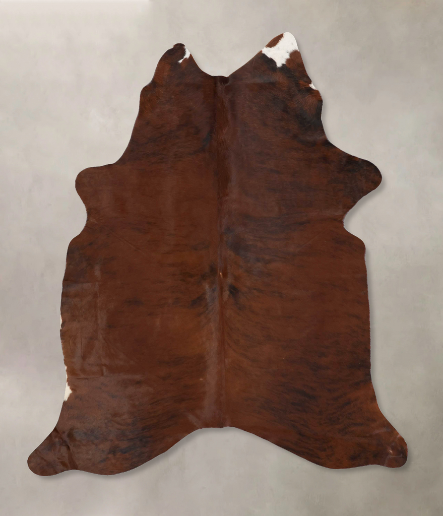 Medium Brindle Large Brazilian Cowhide Rug 6'10"H x 5'9"W #B17170 by Hudson Hides