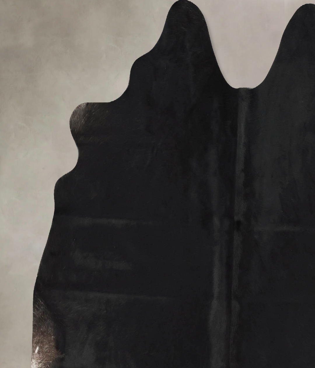 Solid Black X-Large Brazilian Cowhide Rug 6'11"H x 6'9"W #B17172 by Hu