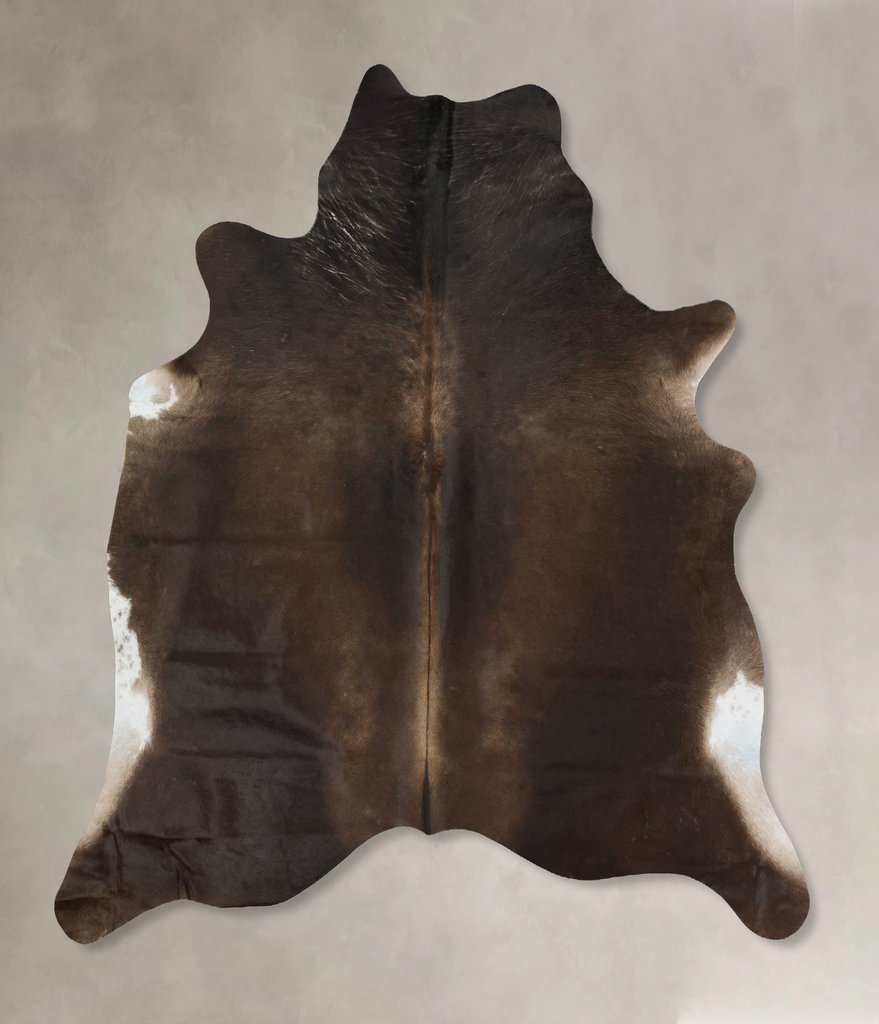 Chocolate XX-Large Brazilian Cowhide Rug 7'5"H x 6'10"W #B17176 by Hudson Hides