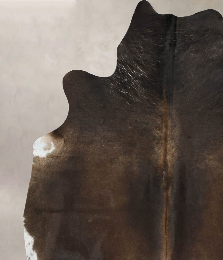 Chocolate XX-Large Brazilian Cowhide Rug 7'5"H x 6'10"W #B17176 by Hudson Hides
