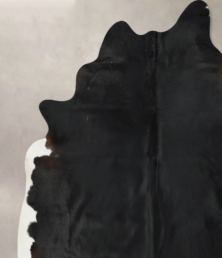 Solid Black XX-Large Brazilian Cowhide Rug 8'3"H x 7'2"W #B17178 by Hudson Hides