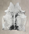 Salt and Pepper Black X-Large Brazilian Cowhide Rug 7'7