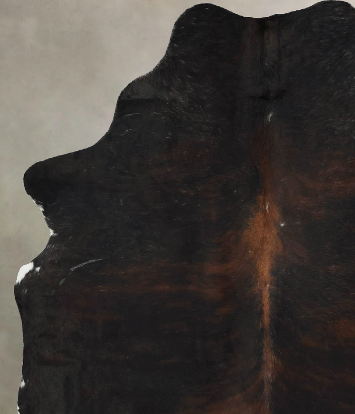 Tricolor X-Large Brazilian Cowhide Rug 7'1"H x 5'8"W #B17183 by Hudson Hides