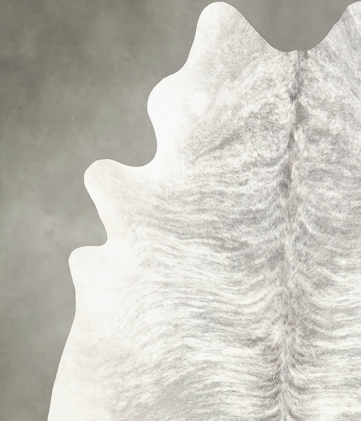 Grey Brindle XX-Large Brazilian Cowhide Rug 8'3"H x 7'3"W #B1719 by Hudson Hides