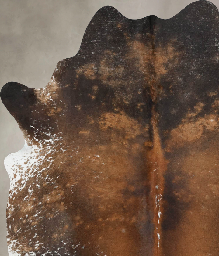 Salt and Pepper Brown X-Large Brazilian Cowhide Rug 7'4"H x 5'10"W #B17190 by Hudson Hides