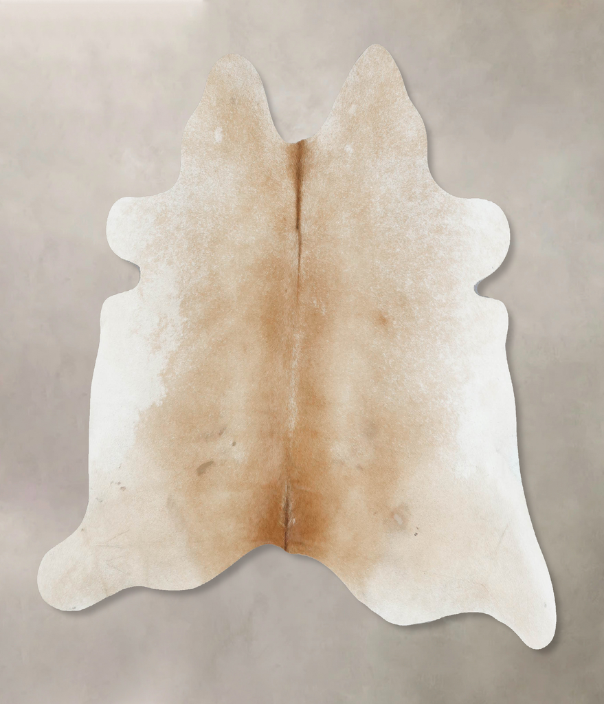 Grey with Beige Large Brazilian Cowhide Rug 5'7"H x 6'2"W #B17195 by Hudson Hides